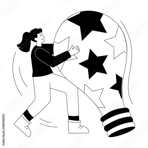 A hand drawn illustration showing brainstorm
