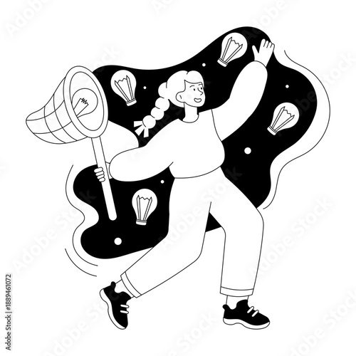 A hand drawn illustration showing brainstorm
