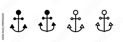 Anchor icon vector illustration. Anchor sign and symbol. Anchor marine icon.
