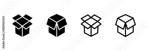 Box icon vector illustration. box sign and symbol, parcel, package