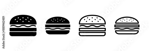 Burger icon vector illustration. burger sign and symbol. hamburger