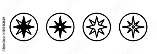 Compass icon vector illustration. arrow compass icon sign and symbol