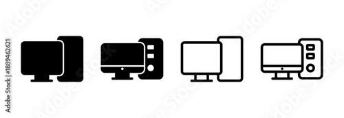 Computer icon vector illustration. computer monitor sign and symbol