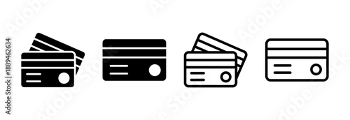 Credit card icon vector illustration. Credit card payment sign and symbol