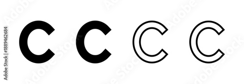 Copyright icon vector illustration. copyright sign and symbol