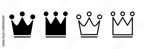 Crown icon vector illustration. crown sign and symbol