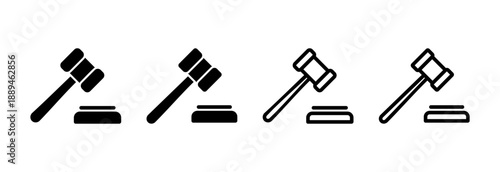 Gavel icon vector illustration. judge gavel sign and symbol. law icon. auction hammer