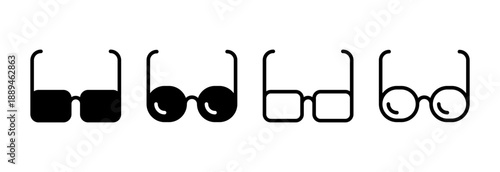 Glasses icon vector illustration. Glasses sign and symbol