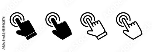 Hand click icon vector illustration. pointer sign and symbol. hand cursor icon