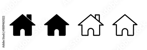 Home icon vector illustration. House sign and symbol