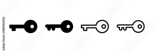 Key icon vector illustration. Key sign and symbol.