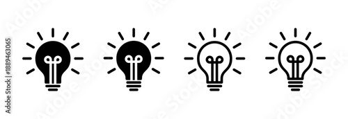 Lamp icon vector illustration. Light bulb sign and symbol. idea symbol.