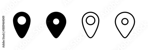 Pin icon vector illustration. Location sign and symbol. destination icon. map pin