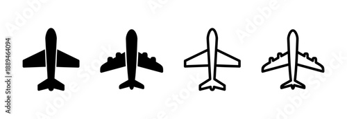 Plane icon vector illustration. Airplane sign and symbol. Flight transport symbol. Travel sign. aeroplane
