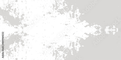 Vintage black ink splat and floral pattern vector illustration featuring a dirty grunge texture and antique paper border design on a silhouette map background