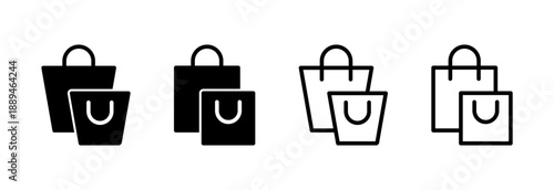 Shopping bag icon vector illustration. shopping sign and symbol