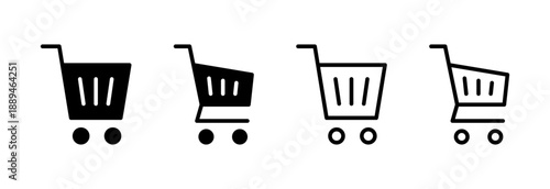 Shopping icon vector illustration. Shopping cart sign and symbol. Trolley icon
