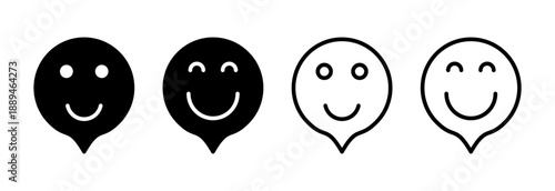 smile icon vector illustration. smile emoticon icon. feedback sign and symbol