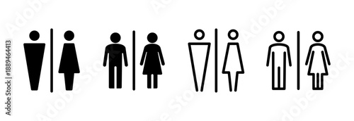 Toilet icon vector illustration. Girls and boys restrooms sign and symbol. bathroom sign. wc, lavatory