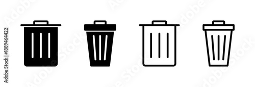 Trash icon vector illustration. trash can icon. delete sign and symbol.