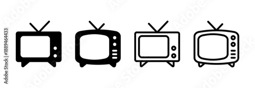 Tv icon vector illustration. television sign and symbol