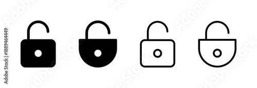 Unlock icon vector illustration. Unlock sign and symbol. unlocked padlock icon