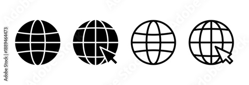 Web icon vector illustration. go to web sign and symbol. web click icon. Global search icon
