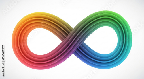 Rainbow infinity symbol gradient background
