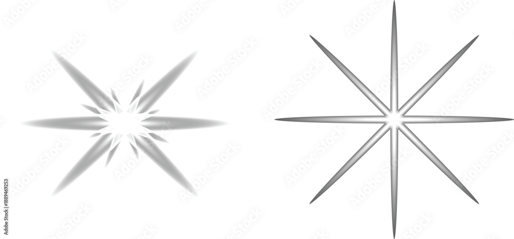 Obraz premium Geometric Star Shapes Illustration Vector