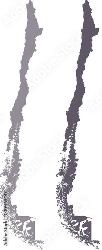 Chile vector infographic political geometric round line pattern map illustration. Republic of Chile line pattern art boundary design showing overall boundary of the country