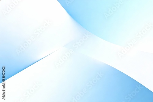 Abstract blue and white curved shapes