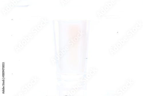 Clear drinking glass tumbler, empty, isolated on white background.