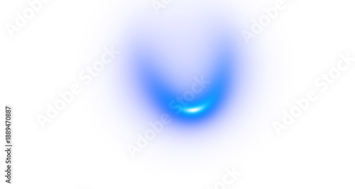 Abstract Blue Light Glow Effect on Transparent Background