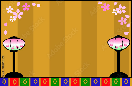 ひな人形飾り台の背景・壁紙