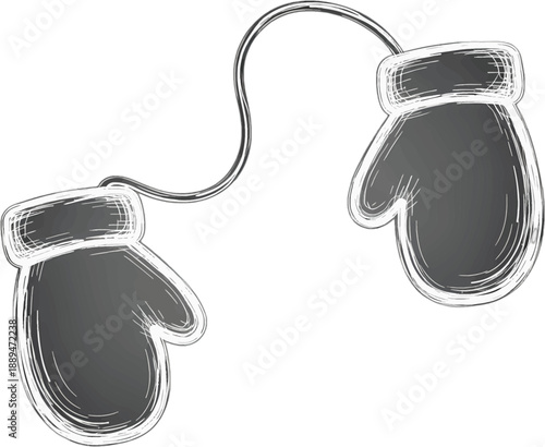 Black Boxing Gloves Hanging on Hook.