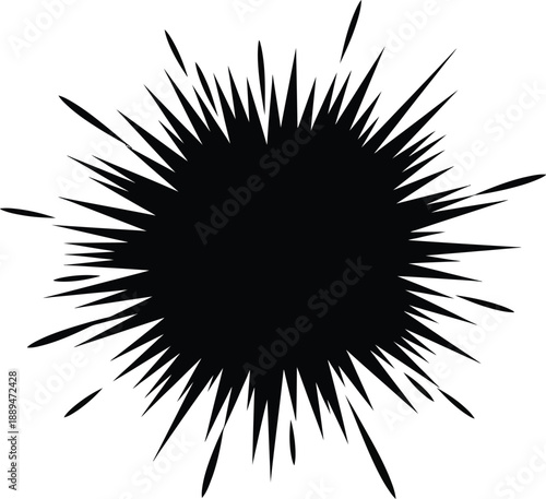 Black Explosion Blast Burst Energy Effect.