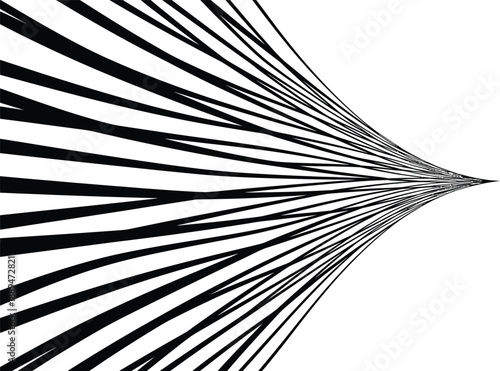 Black Lines Converging to a Point.