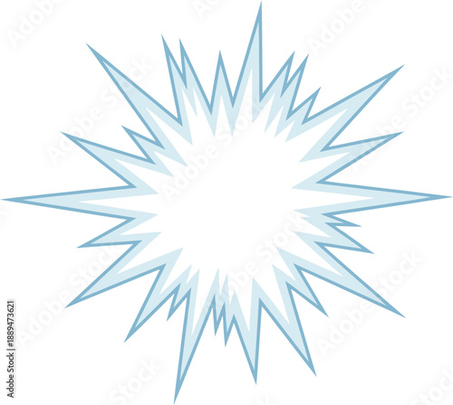 Blue Starburst Explosion Burst Effect Graphic.