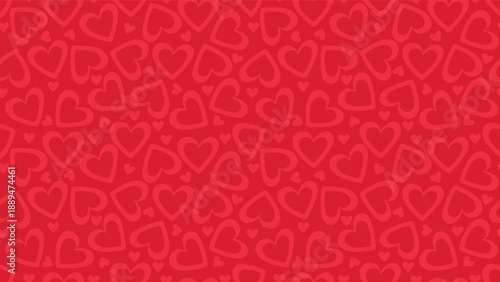 red hearts background. seamless pattern wallpaper and banner decoration