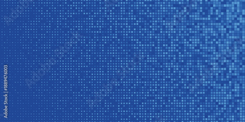 Abstract Dotted Blue Tech Finance Fintech Background Abstract Pixel Pattern. Abstract Business Tech Science Vector Backdrop Modern