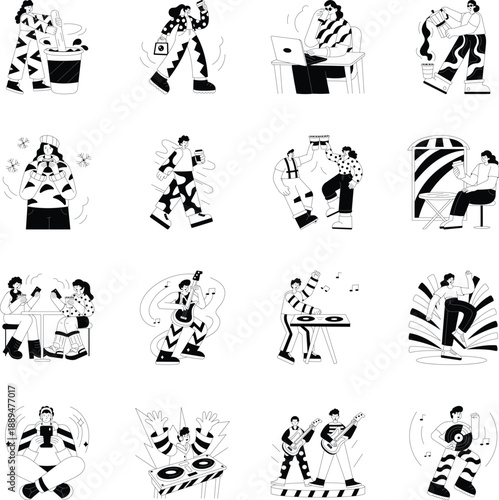 Collection of Hand Drawn Wellness Illustrations 
