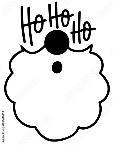 Ho Ho Ho Santa Beard Face