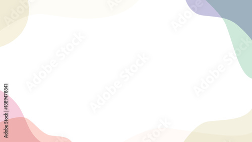 Abstract Organic Shapes Background with Pastel Colors and Gentle Wavy Edges for a Soft and Welcoming Aesthetic