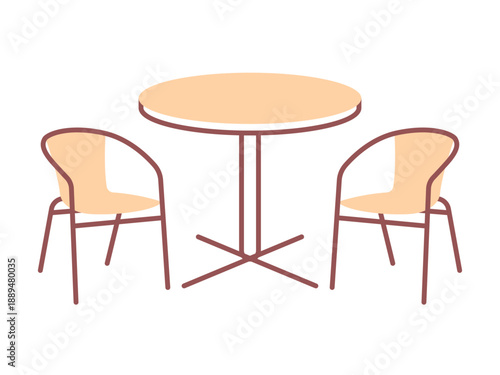 Cafe table icon. Cafe icon design. Colored icon style. Simple filled and outline icon.