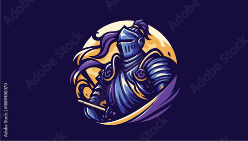 Valiant Knight in Stylized Armor