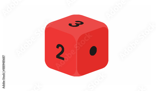 Ludo Game Dice Flat Icon Vector Illustration Isolated on White