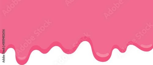 A vibrant pink liquid dripping down on a white background