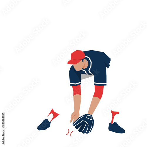 baseball players pose or movement when playing