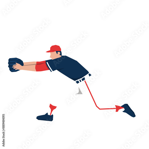 baseball players pose or movement when playing