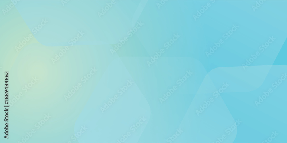 Obraz premium Minimal abstract background. Banner design with blue and green color gradation. Colorful and creative design.